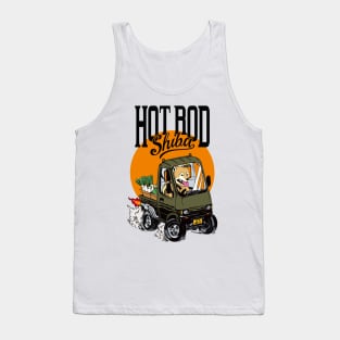 Hot rod Shiba (military khaki) Tank Top